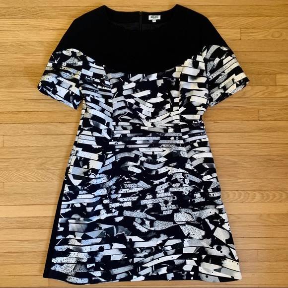 Kenzo Geometric Stripe Print Dress - Picture 3 of 7
